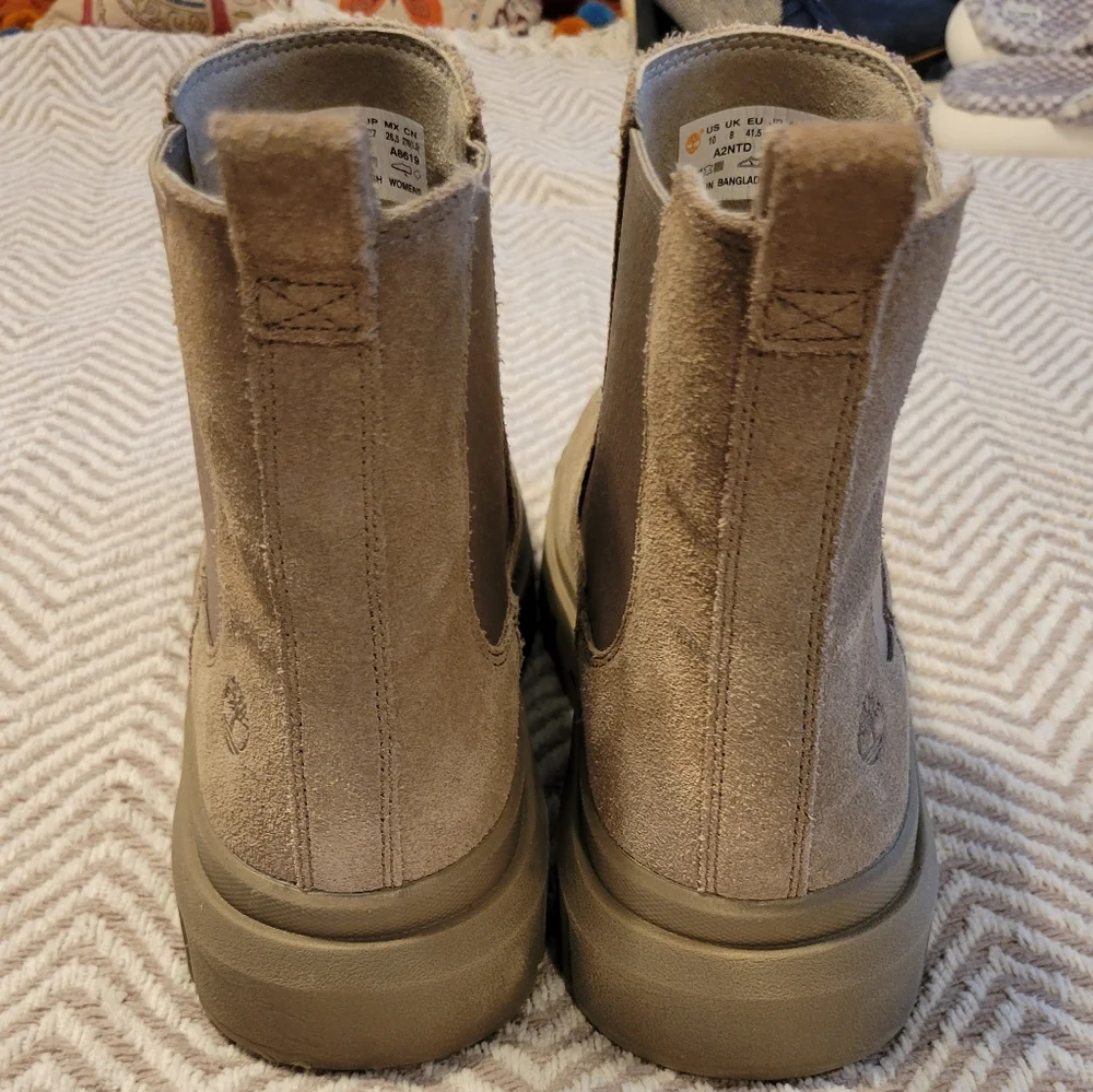 Womens Timerland Greyfield Chelsea Boot Ortholite Tan Brown Nubuck Size 10 - Picture 8 of 10